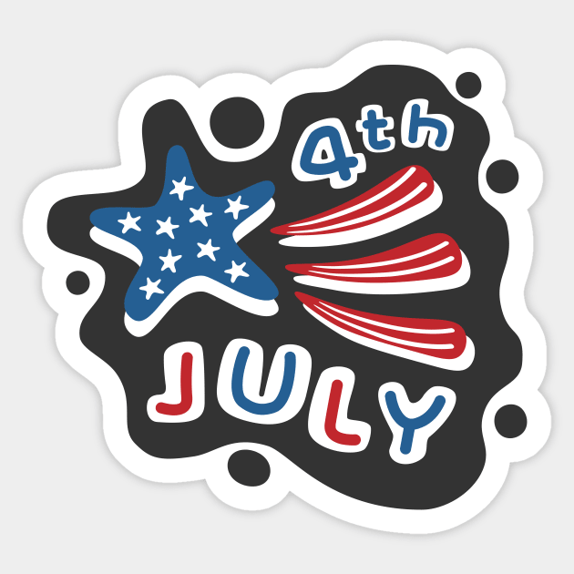 4th of July Sticker by HelenDesigns
